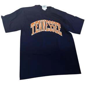 Vintage Tennessee Volunteers Shirt Short Sleeve Crew Neck Navy Blue 1990s XL